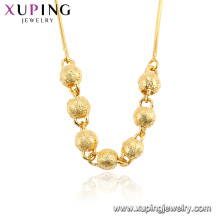 44493 xuping bijoux collier avec pendentif perles en argent plaqué or 24k